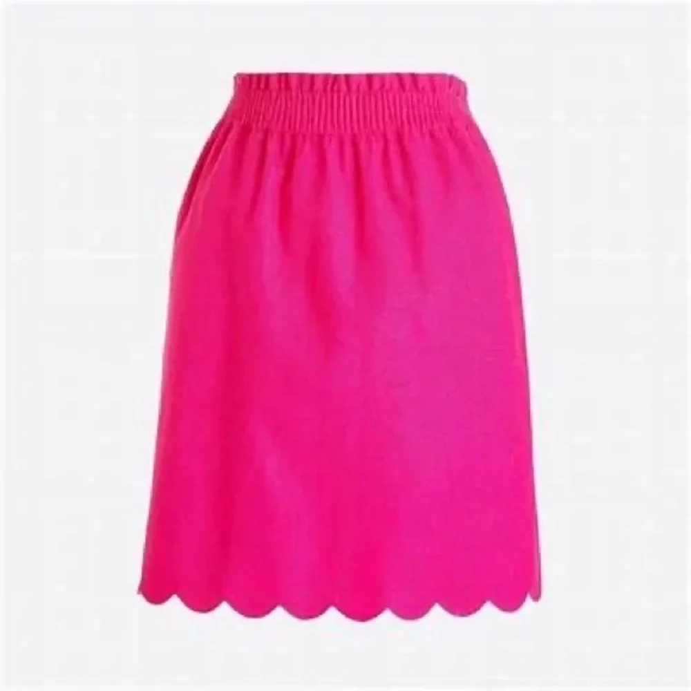 NWT J. Crew Factory Scalloped Sidewalk Skirt in Pink - Picture 4 of 11
